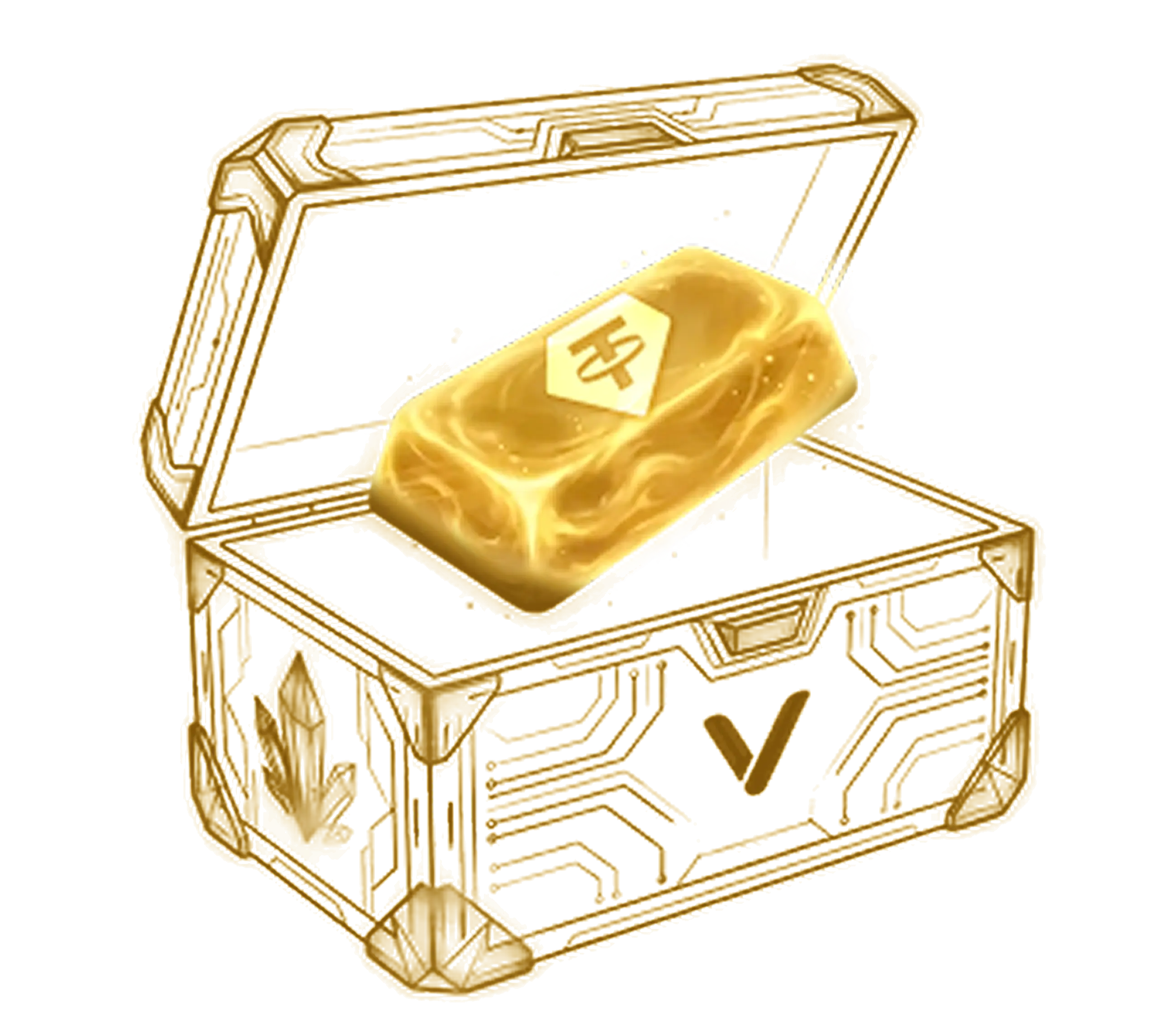 Chest with a Tether gold bar (XAU₮)
